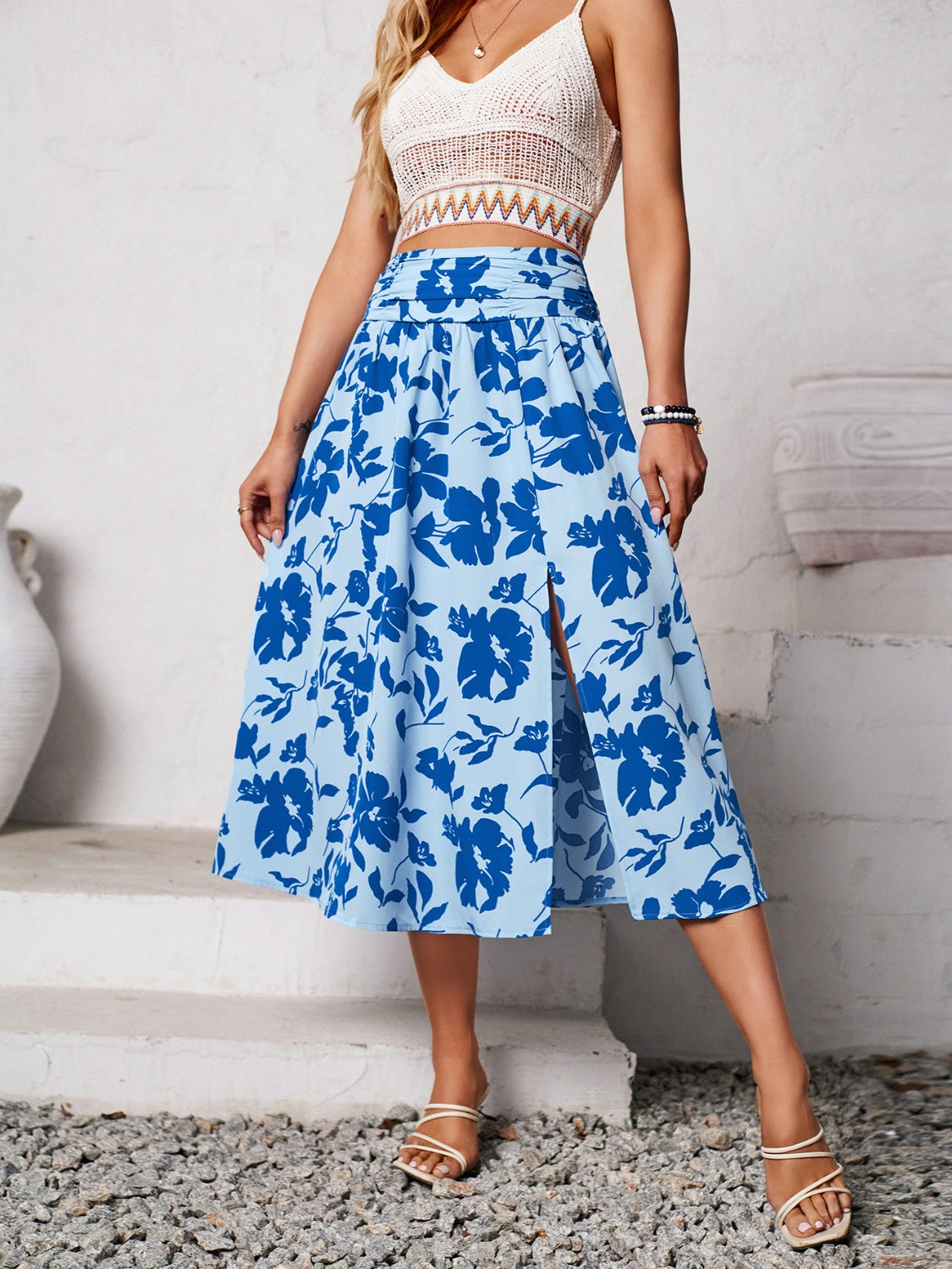 Palm Lover Midi Skirt