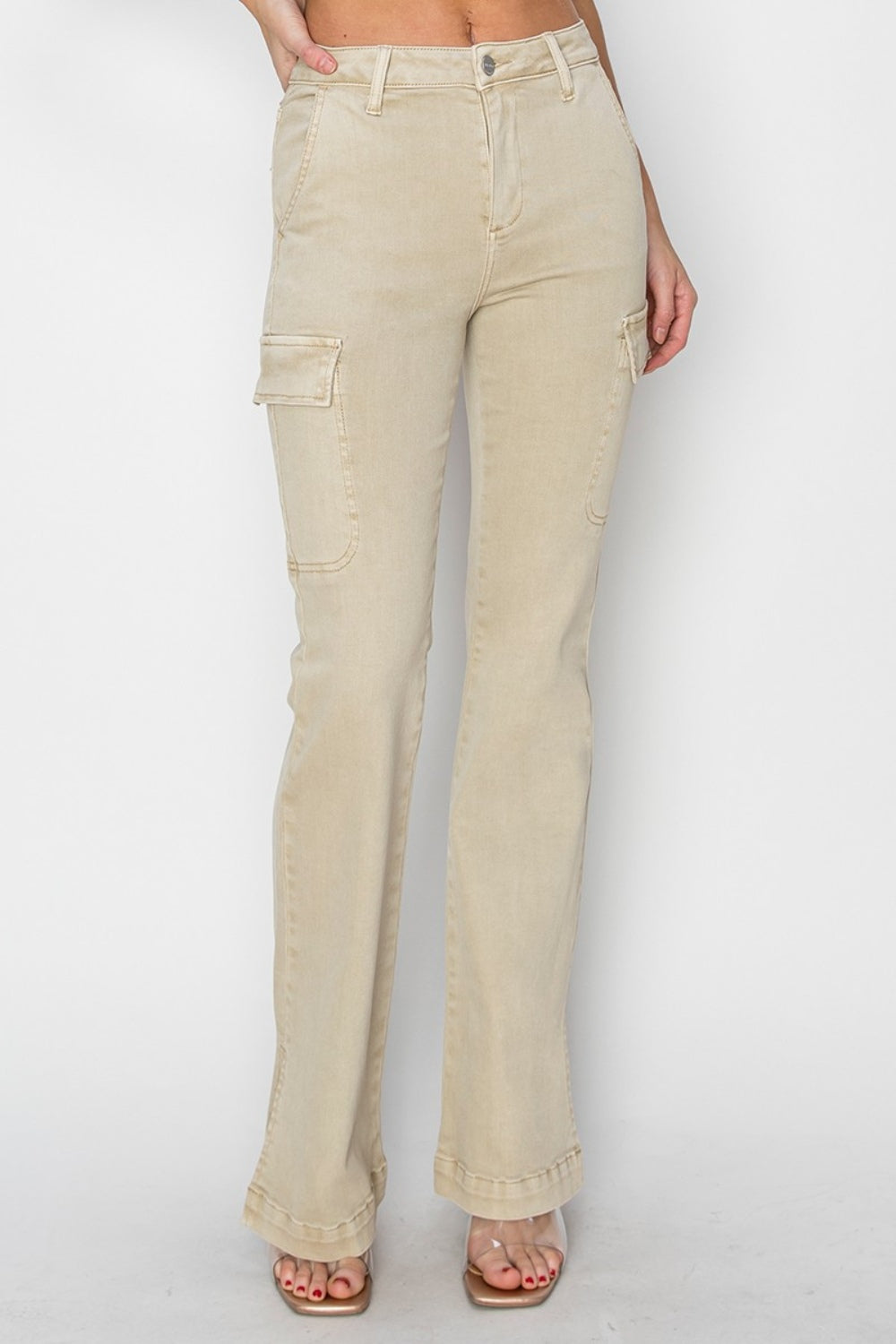 Mary High-Rise Cargo Bootcut Jeans | Risen