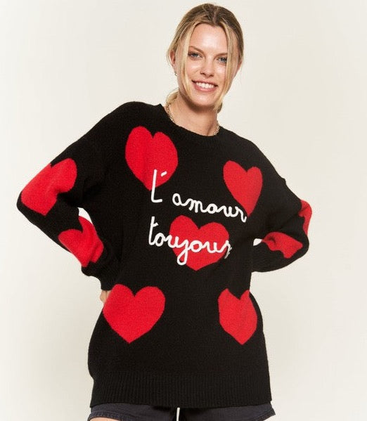 L'amour Hearts Sweater