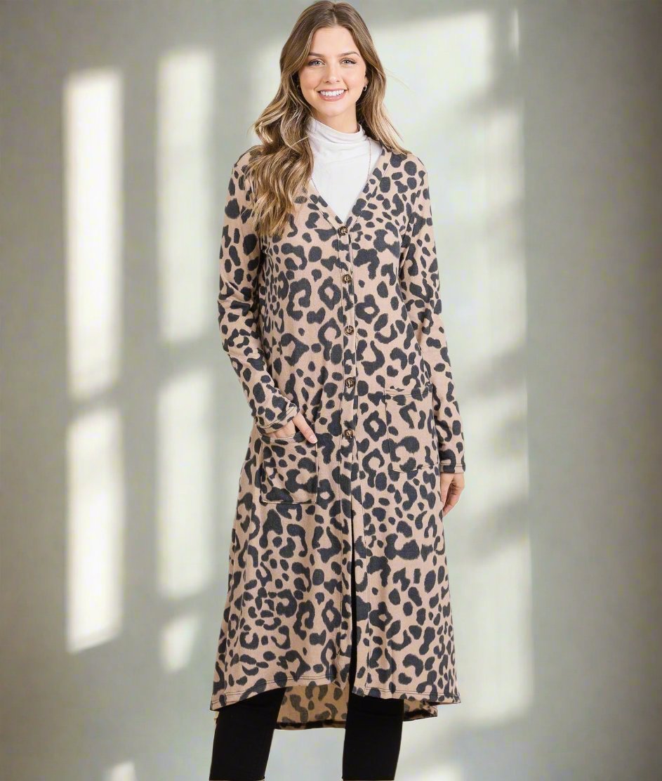 Leopard Longline Cardigan