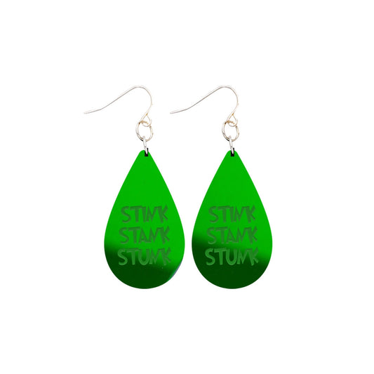 Stink, Stank, Stunk Acrylic Earrings