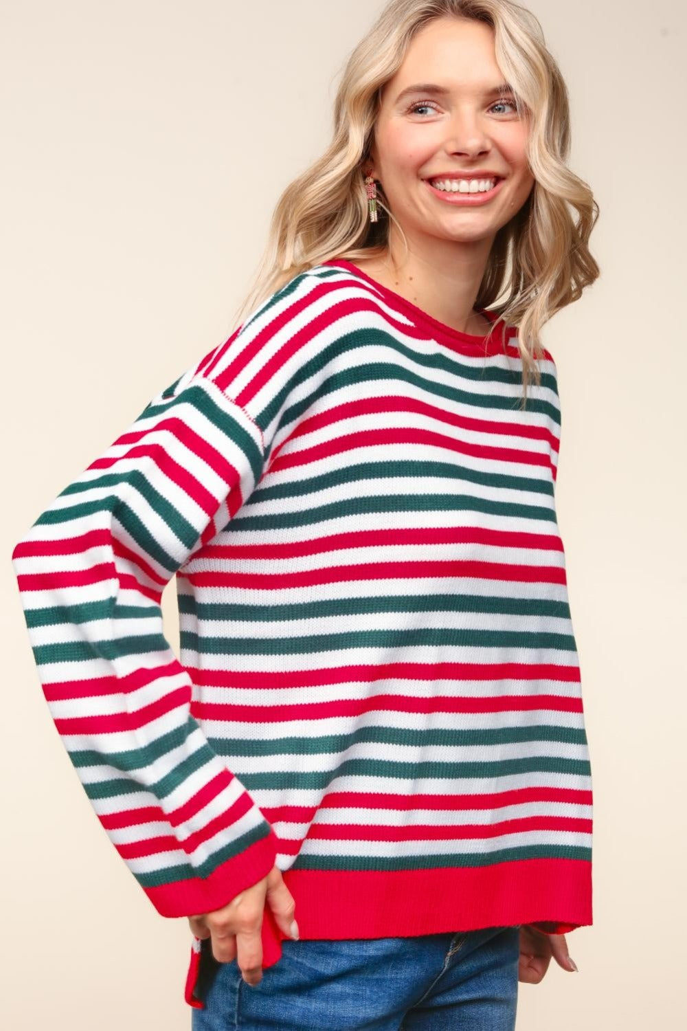 Emelia Striped Knit Top