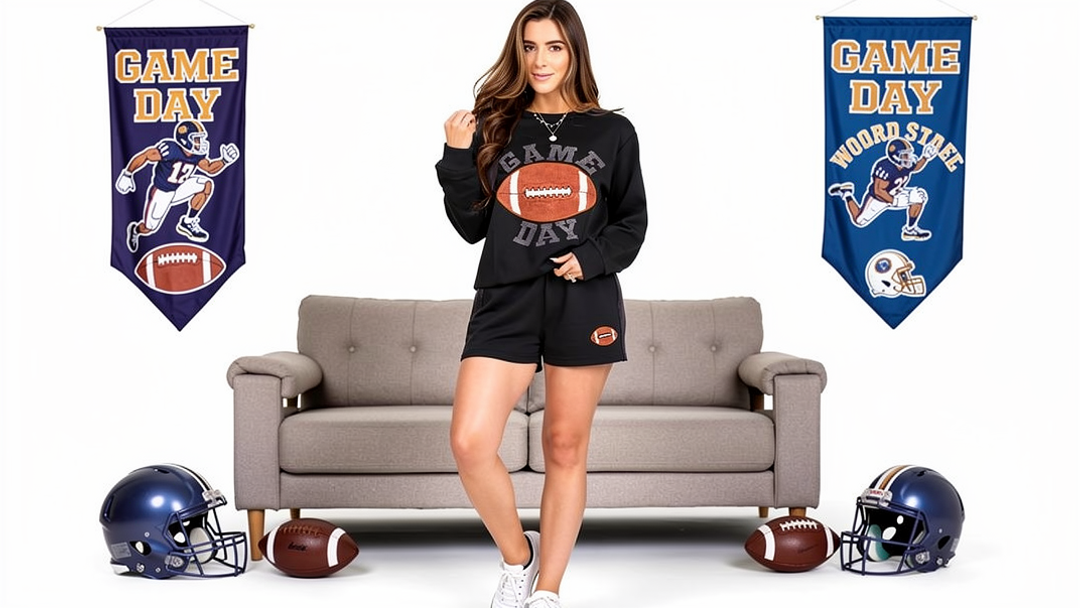 Game Day Football Top & Shorts Set