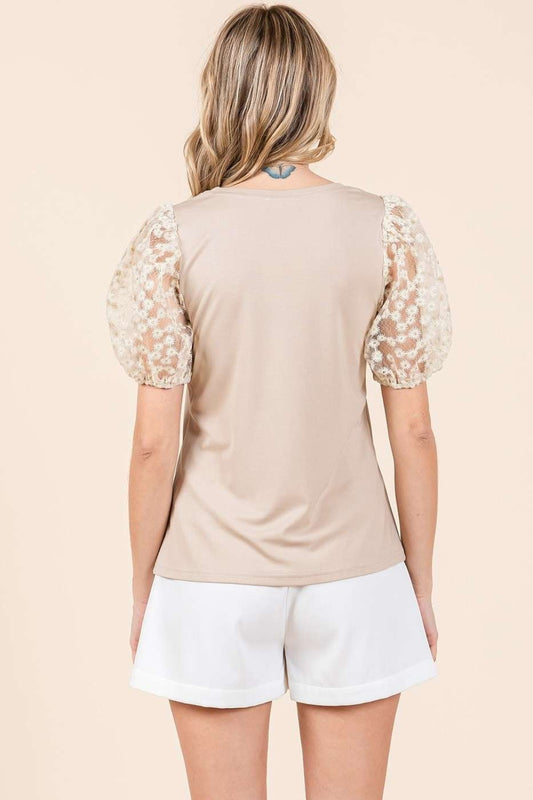 Alivia Puff Short Sleeve Top