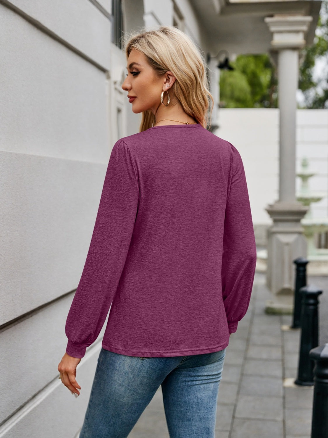 Zara V-Neck Long Sleeve Top | Multiple Colors