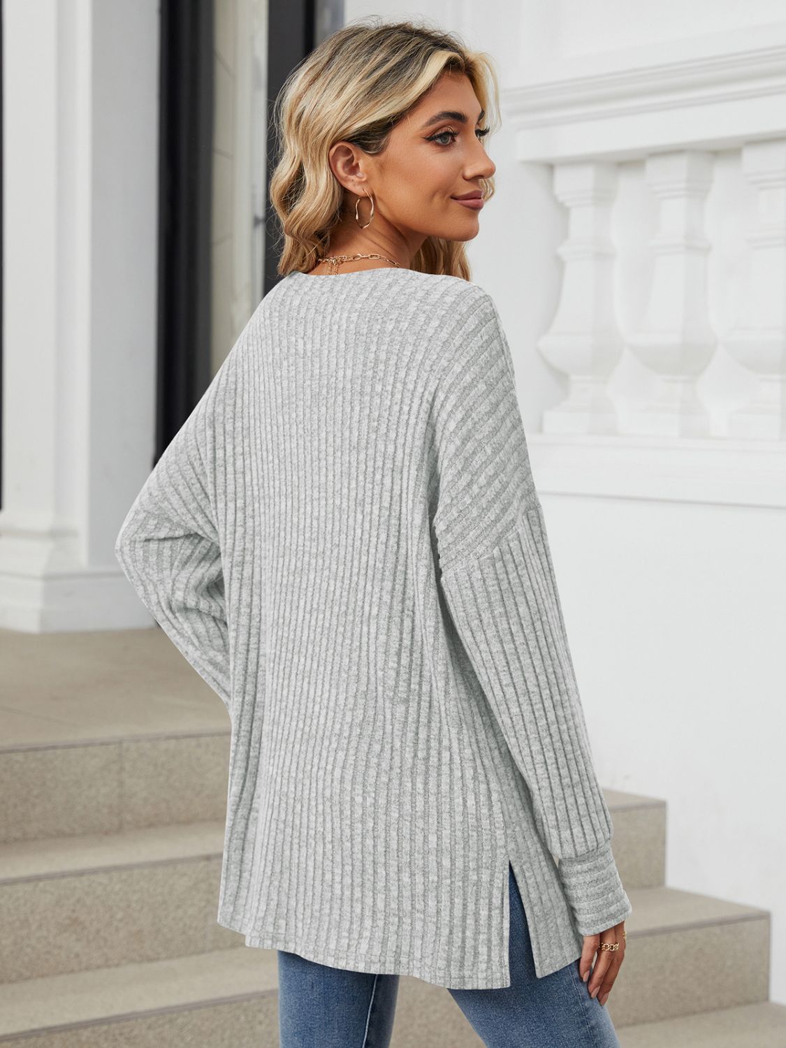 Arlet Ribbed  Long Sleeve Top