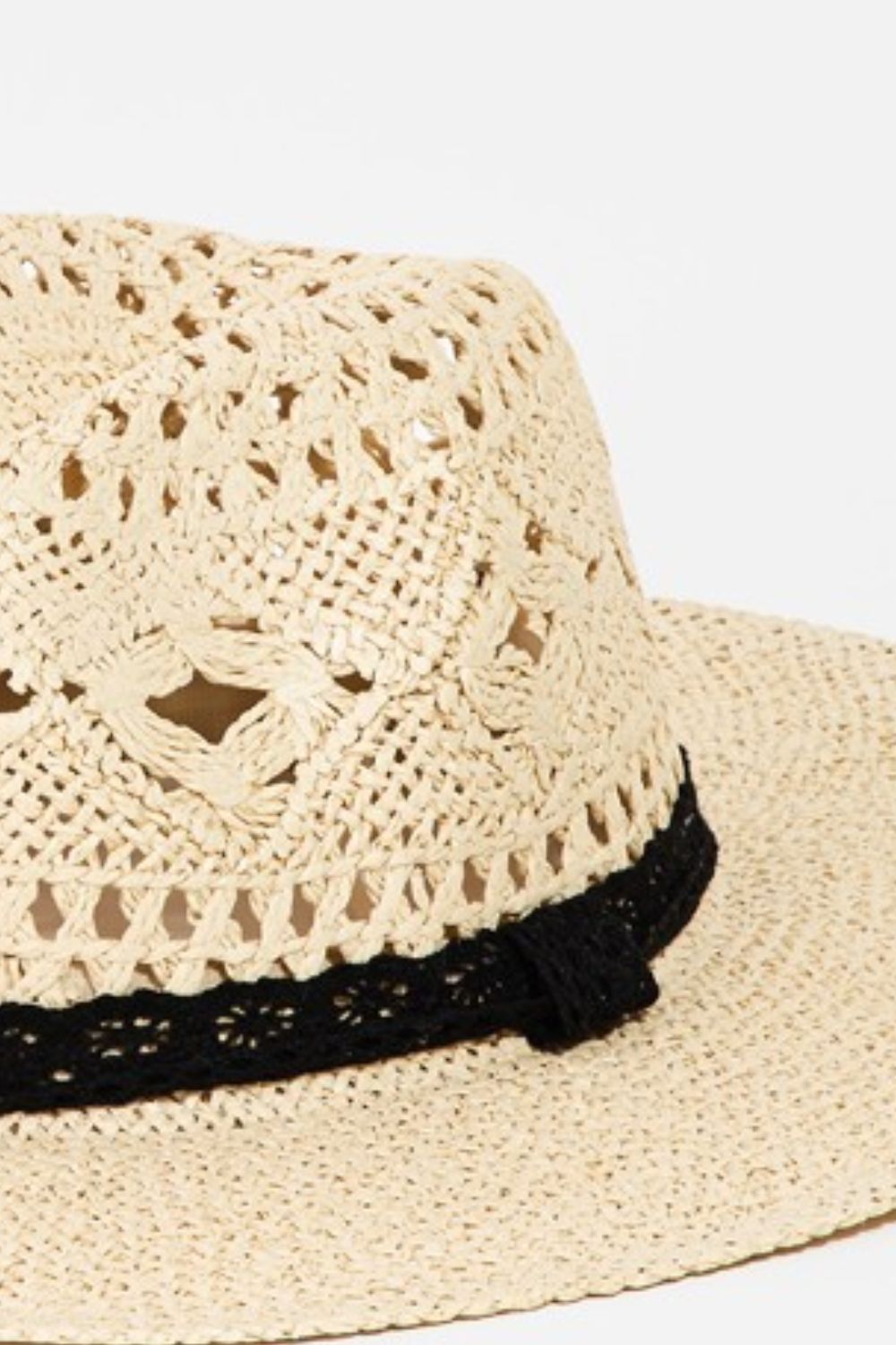 Openwork Lace Wide Brim Hat