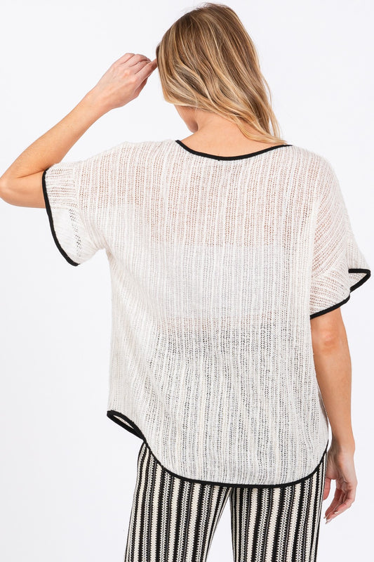 Londyn Contrast Knit Cover-Up