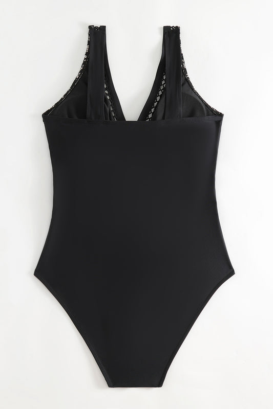 Poppin' Lace V-Neck One-Piece Swimsuit
