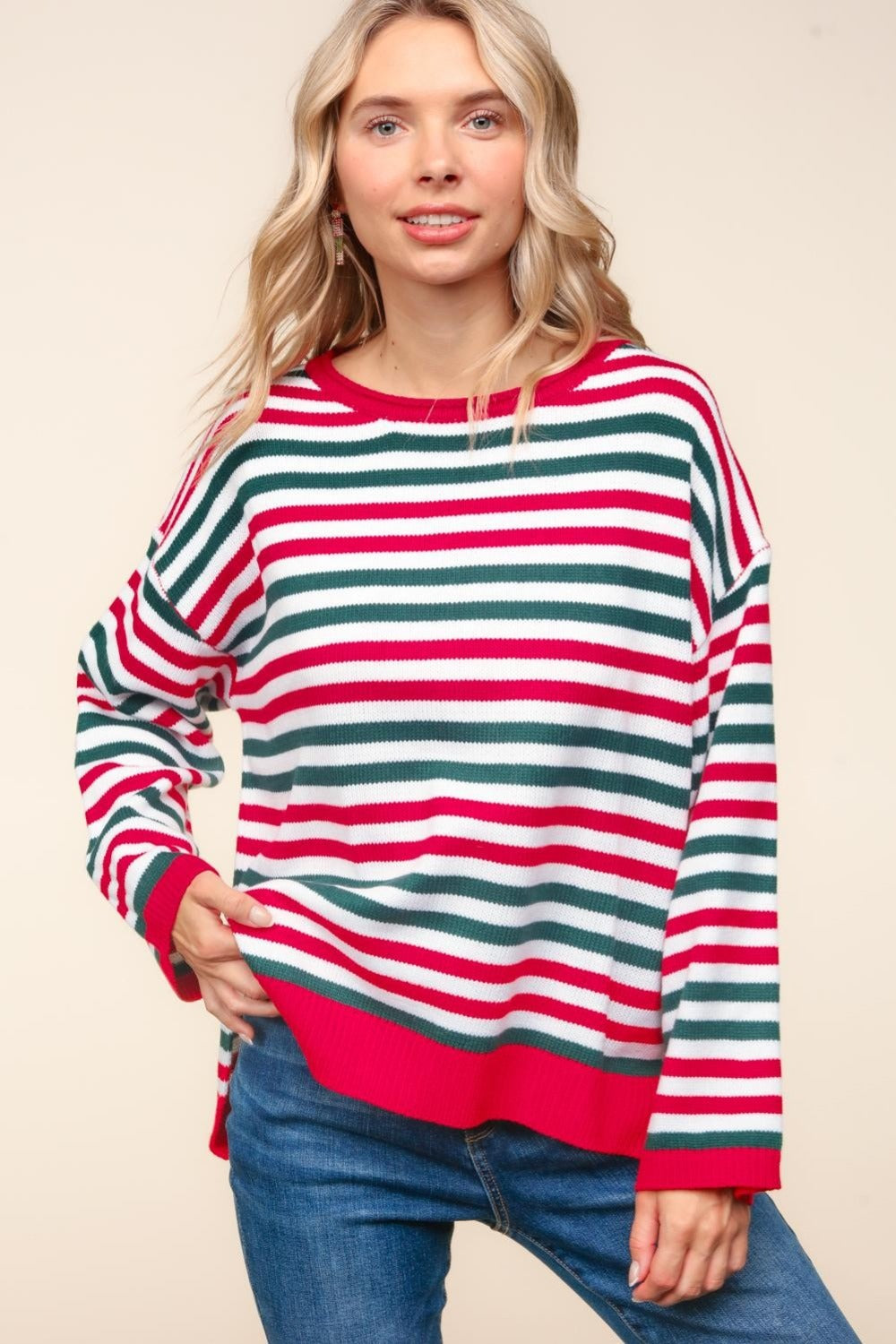 Emelia Striped Knit Top