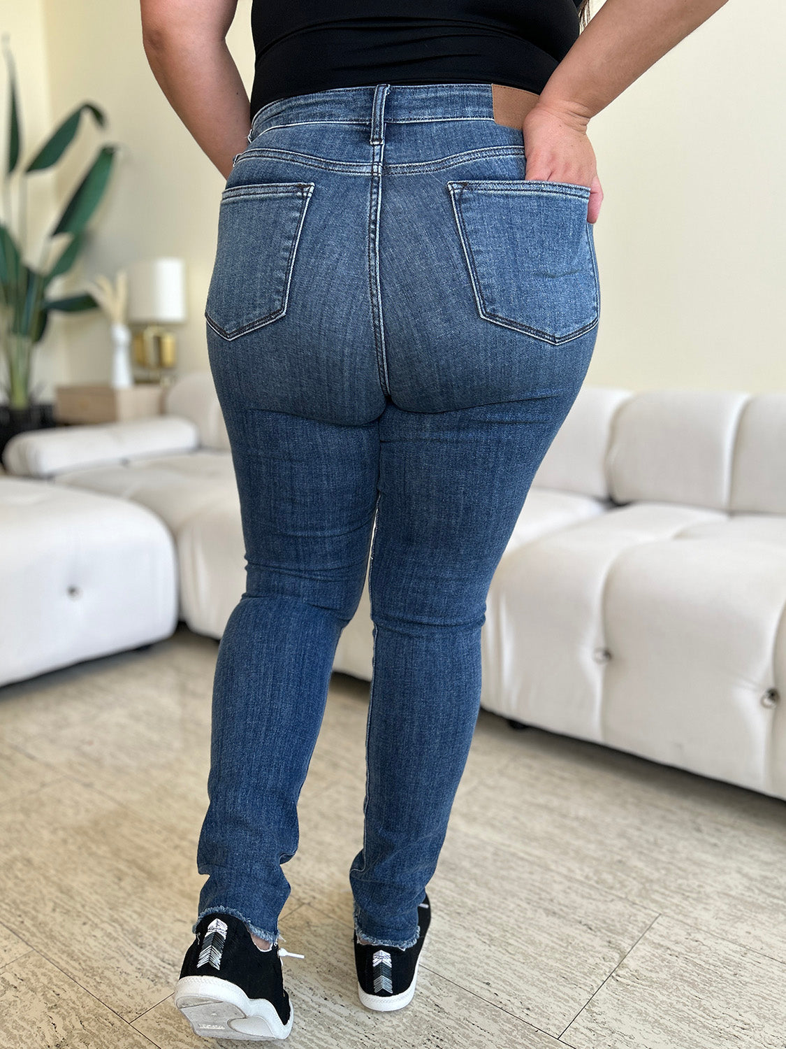 Kennedi High-Waist Distressed Skinny Jeans | Judy Blue