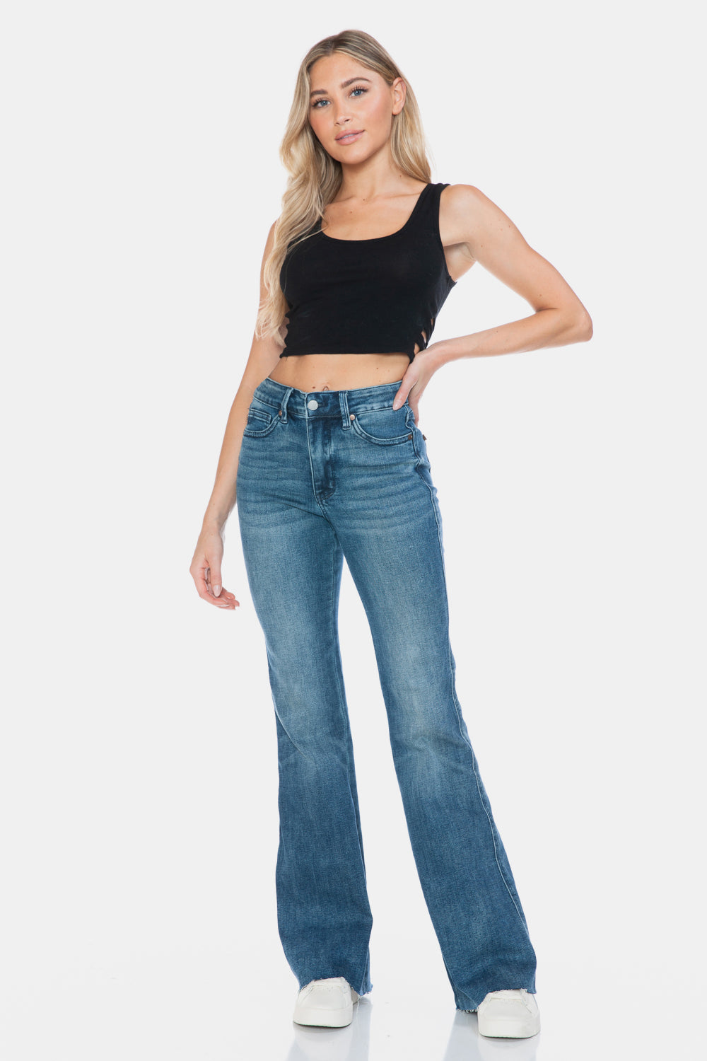 Zoey Tummy Control Flare Jeans | Judy Blue