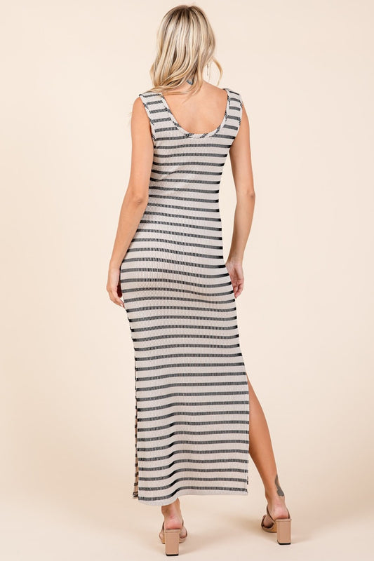 Elaina Striped Sleeveless Maxi Dress