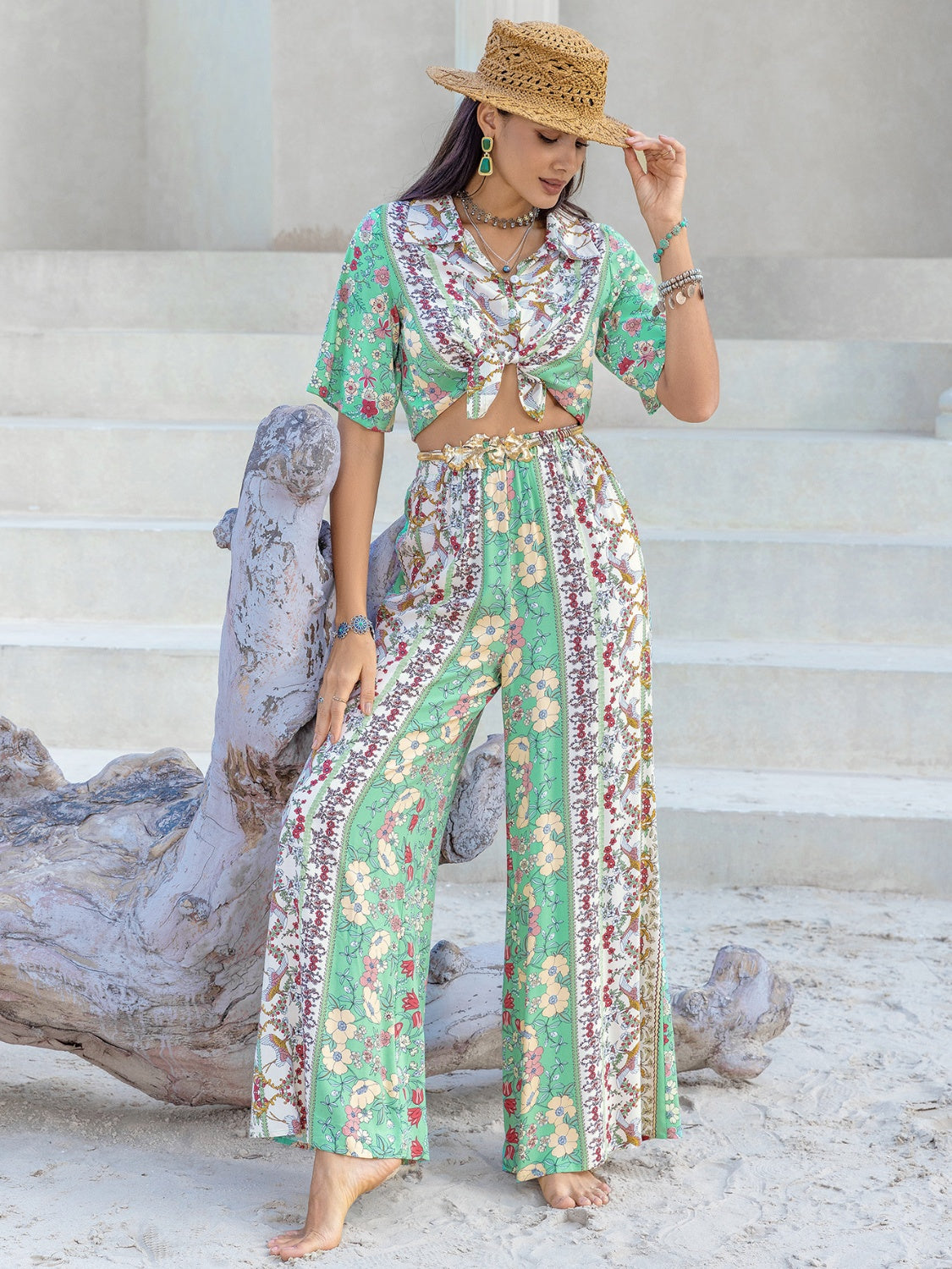 Legacy Top & Wide Leg Pants Set