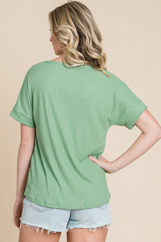 Minty Color Block Top