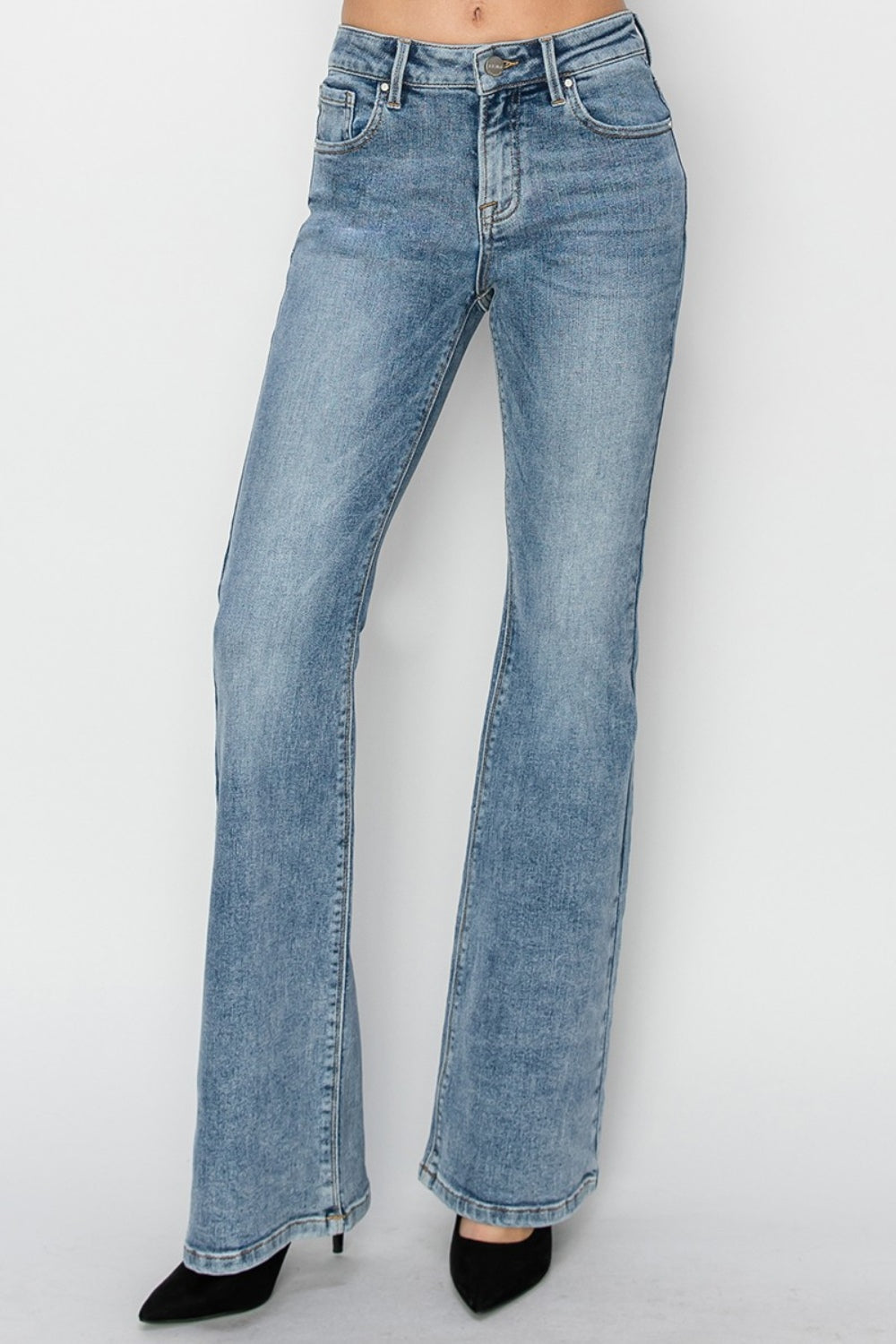 Avayah Mid-Rise Bootcut Jeans | Risen