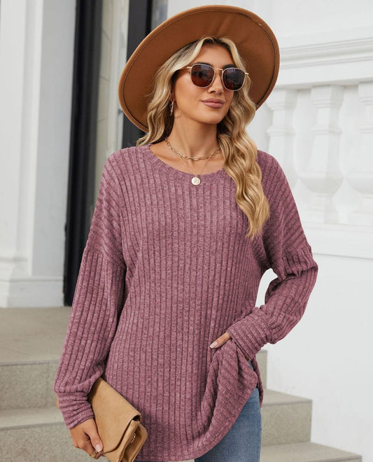 Arlet Ribbed  Long Sleeve Top