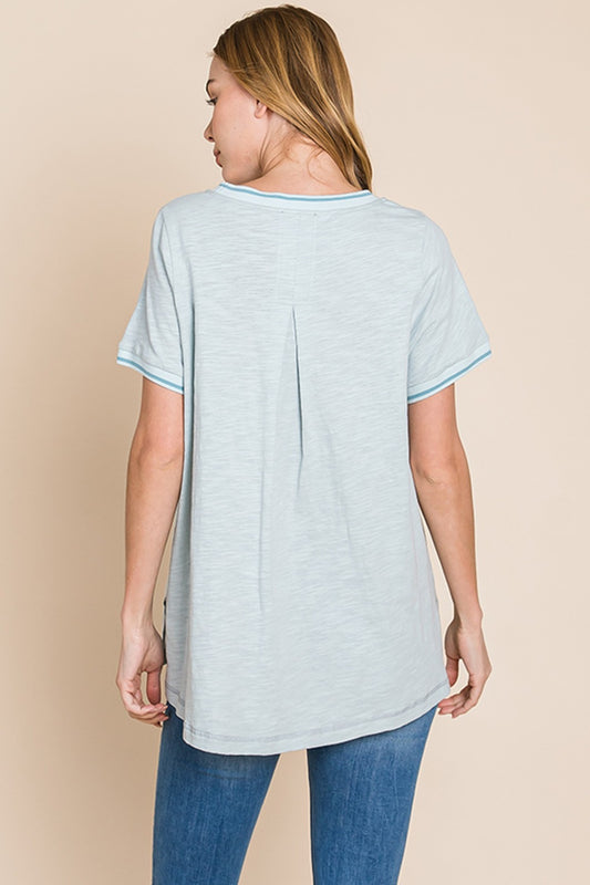 In the Contrast Short Sleeve Top