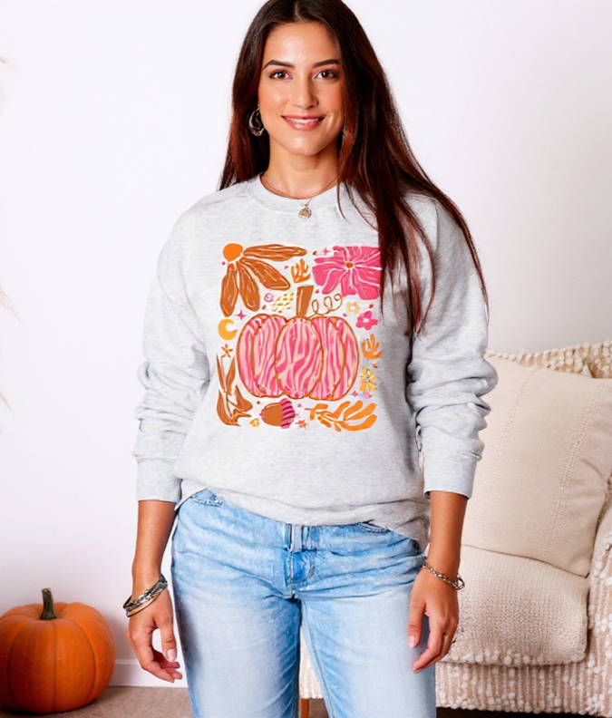 Pumpkin Boho Sweatshirt