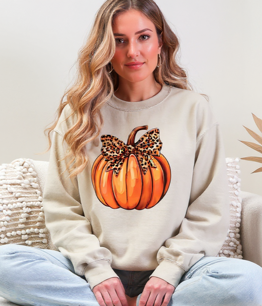 Pumpkin Leopard Sweatshirt