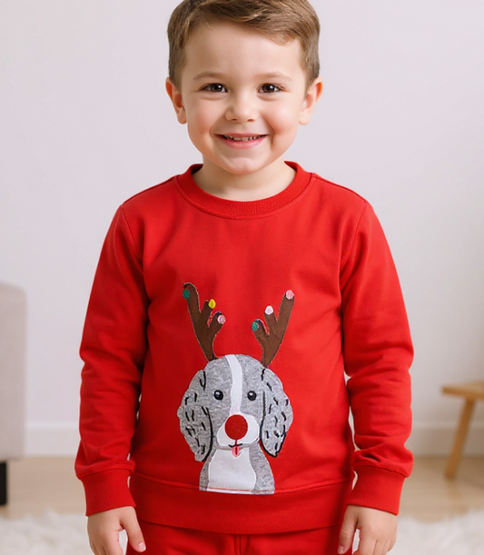 Christmas Dog & Reindeer Outfit Set | Kid's