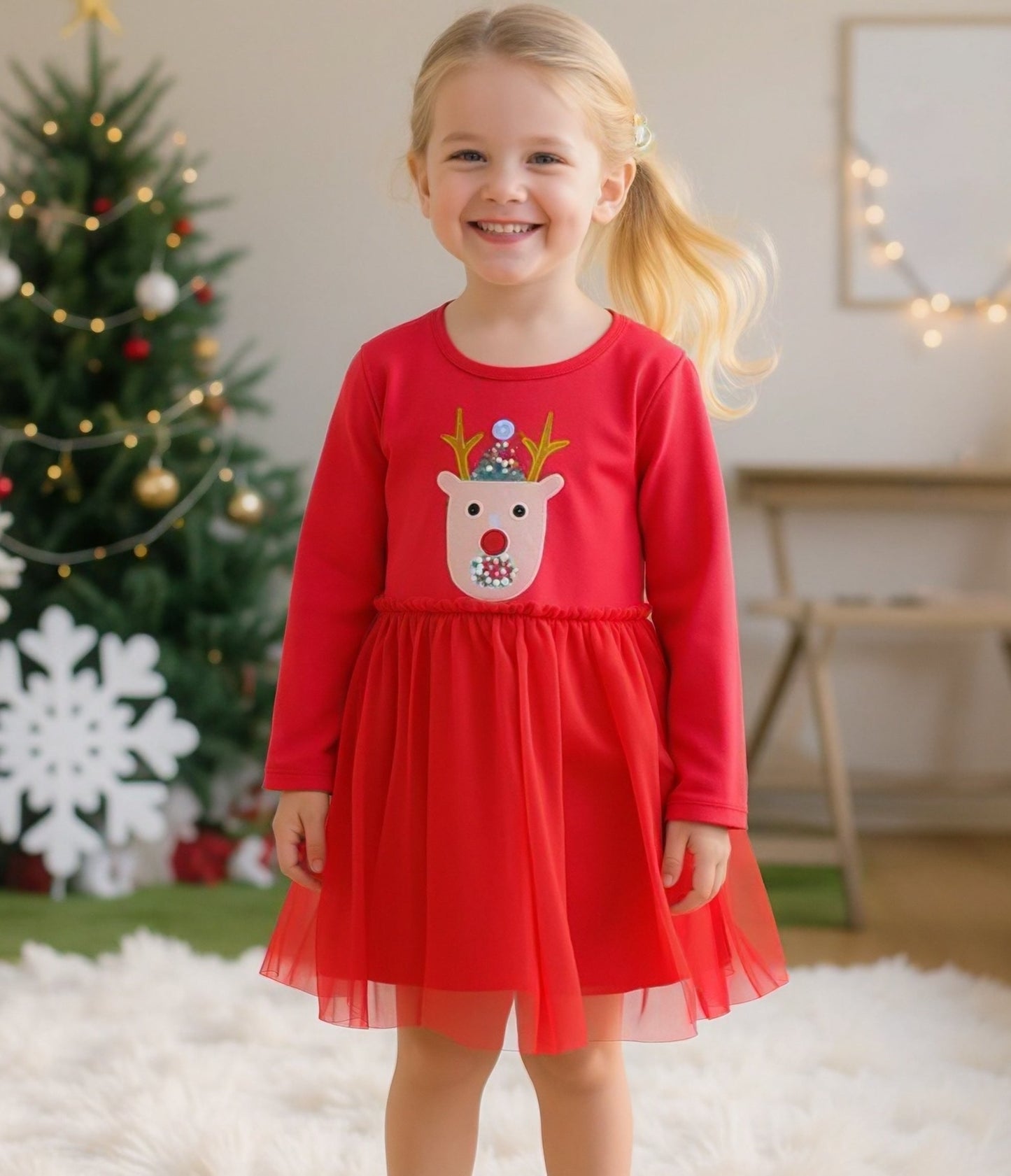 Reindeer Tulle Dress | Kid's