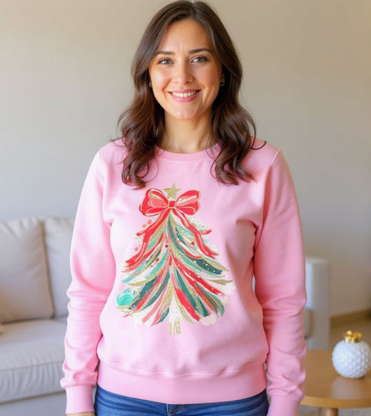 Painted Christmas Tree Graphic Tee or Sweatshirt