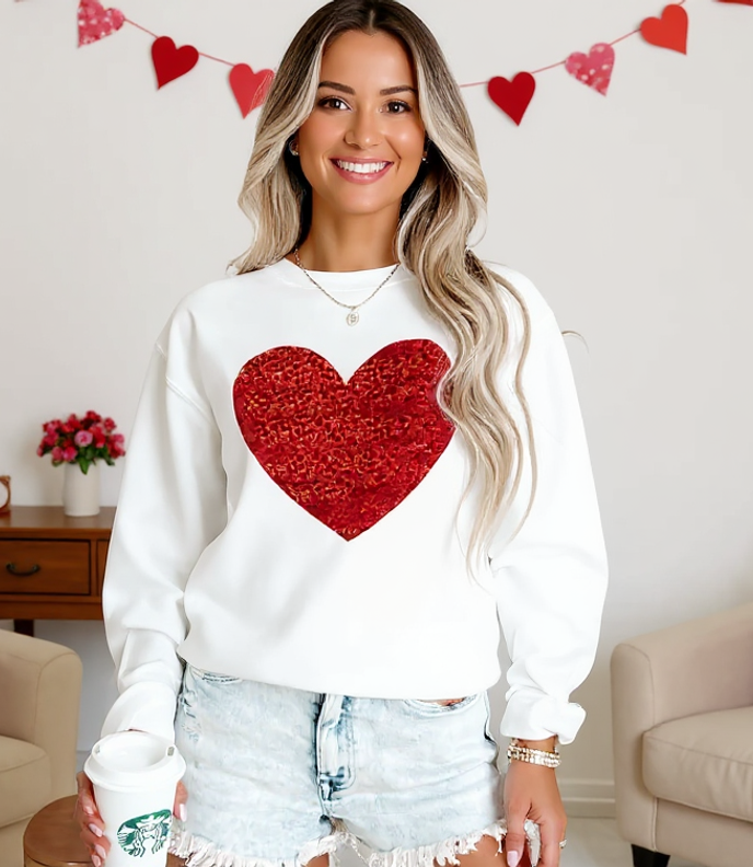 Valentine’s Day Heart Sweatshirt