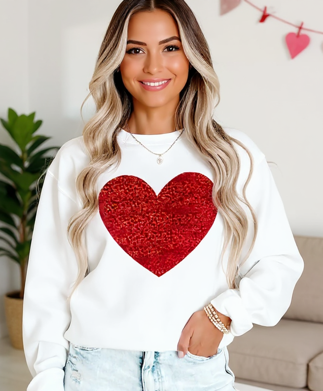 Valentine’s Day Heart Sweatshirt