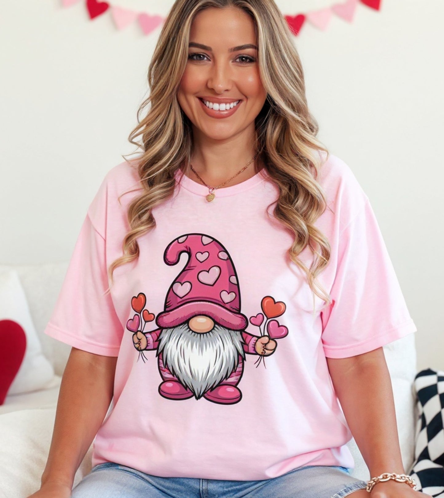 Valentine Gnome Graphic Tee or Sweatshirt