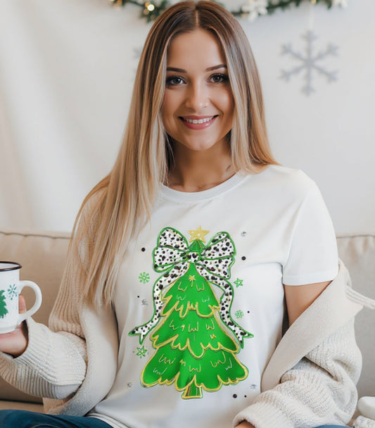 Bow-tiful Christmas Tree Graphic Tee or Sweatshirt