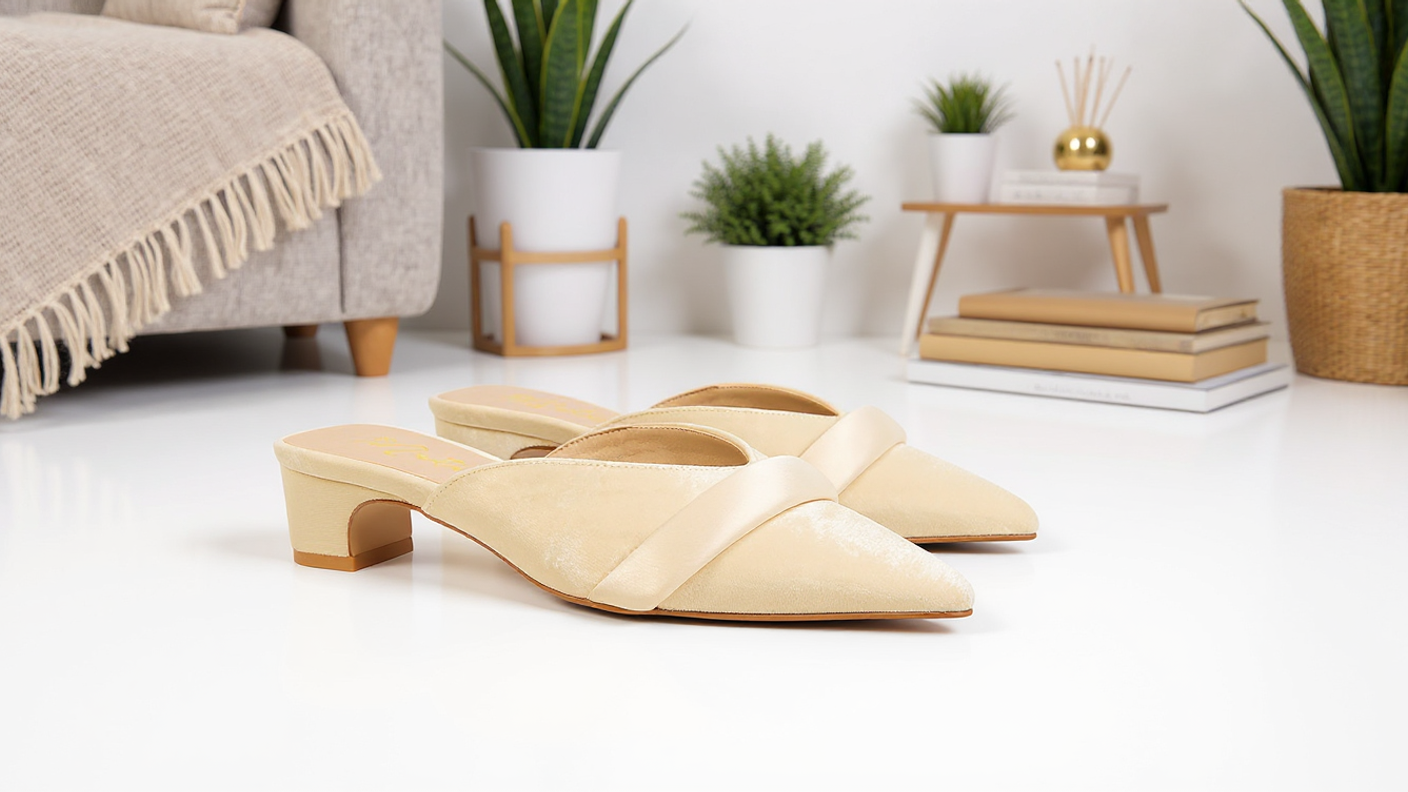 Kellan Heeled Mules | Ivory