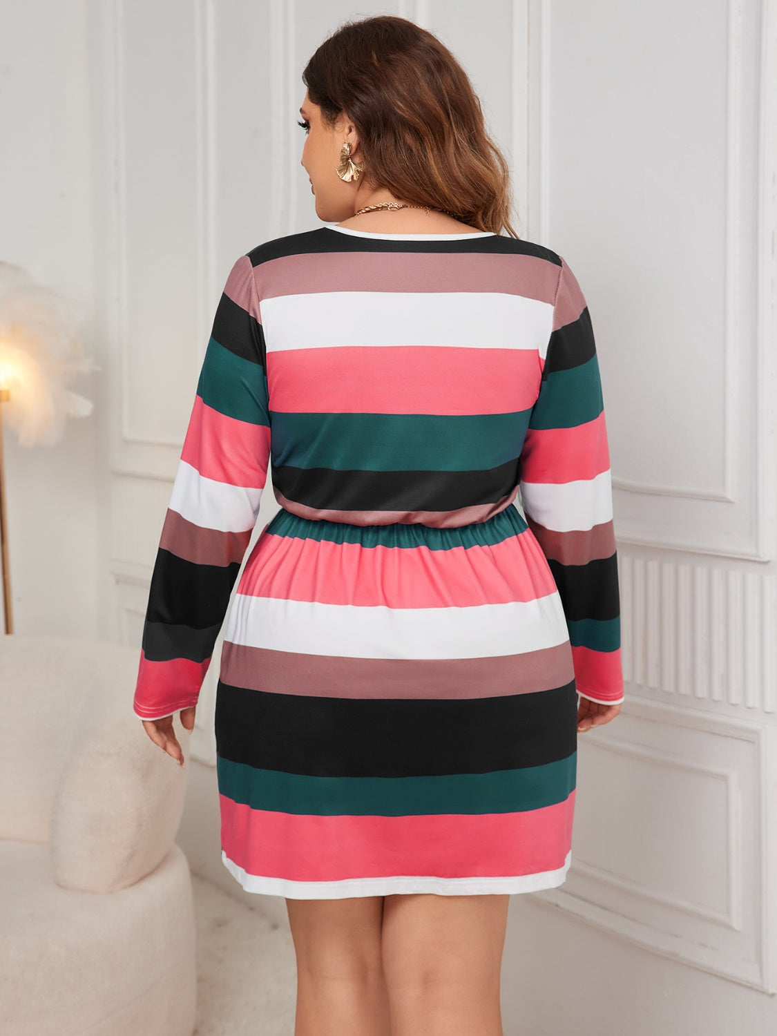 Princess Striped Mini Dress | Curvy