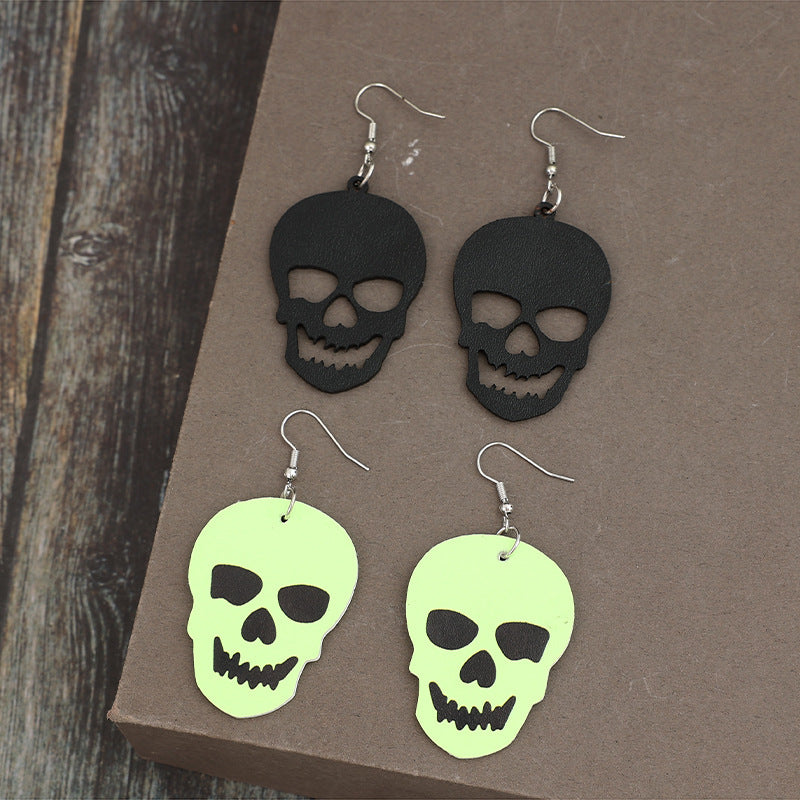 Skull Dangle Earrings Set