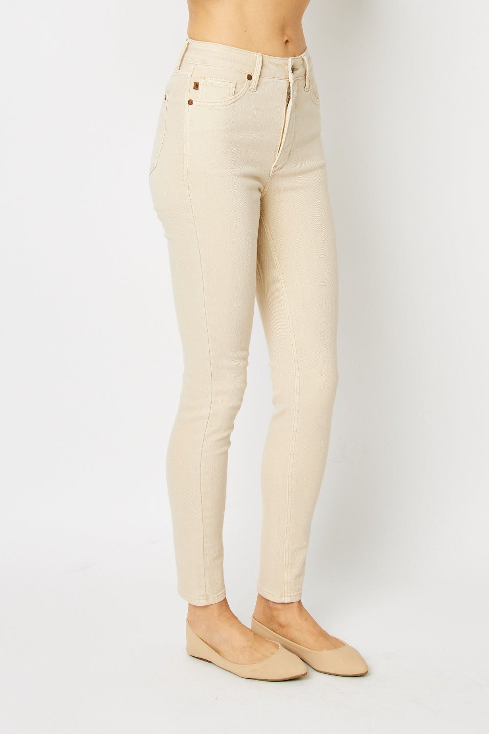 Alaina Garment Dyed Tummy Control Skinny Jeans | Judy Blue