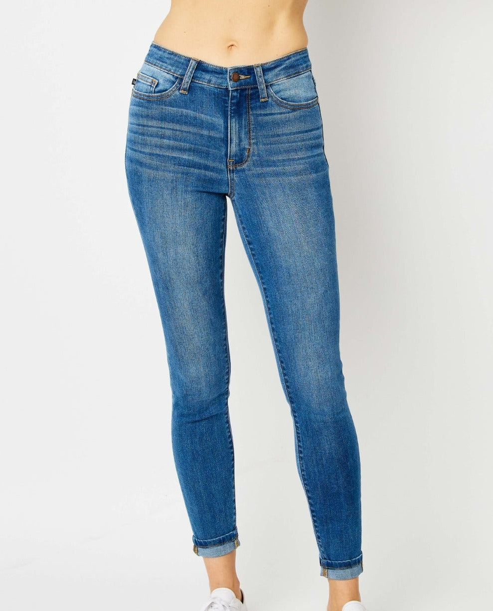 Paulina Cuffed Hem Skinny Jeans | Judy Blue