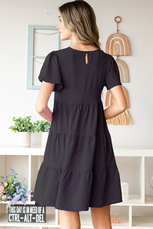 Swiss Dot Tiered Dress