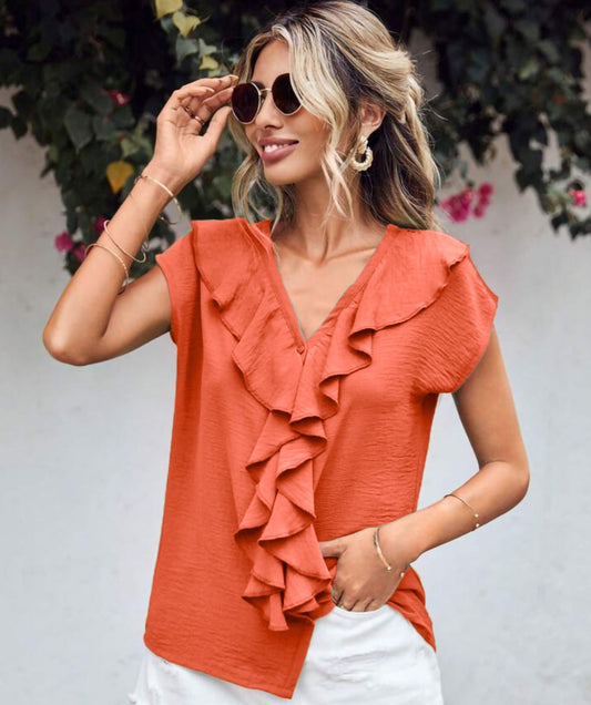 Fiona Ruffled Blouse | Multiple Colors