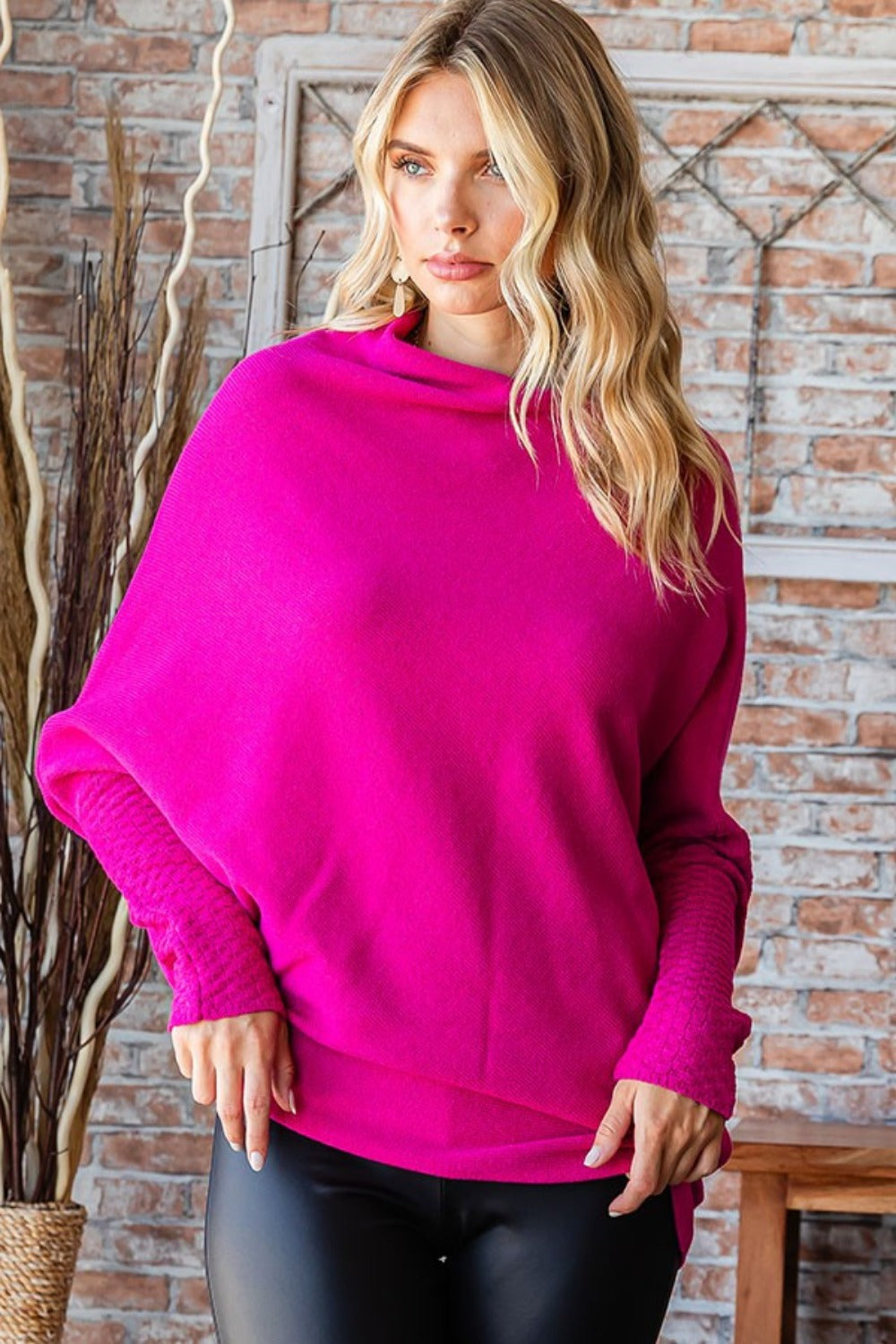 Keyla Asymmetrical Dolman Sweater