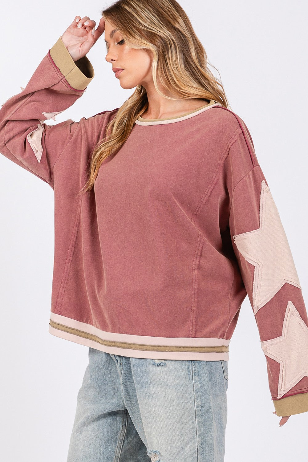 Lauren French Terry Star Patch Sweatshirt