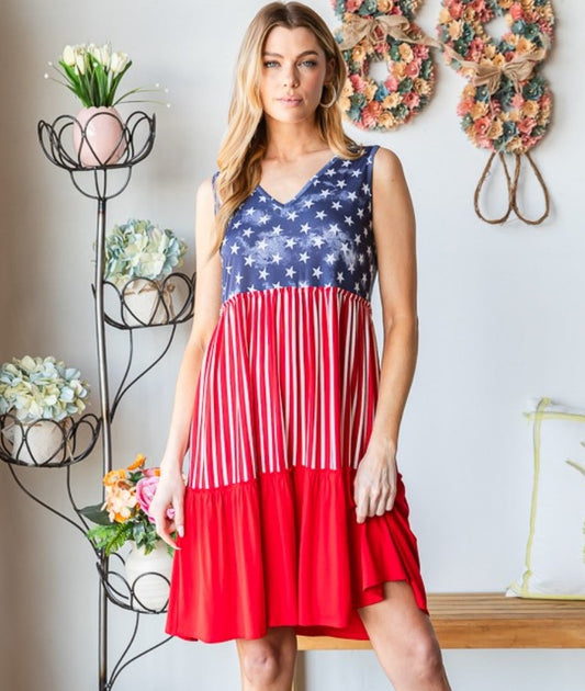 U.S. Flag Tank Dress