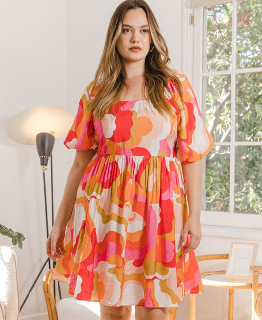 Ariel Tied Back Mini Dress