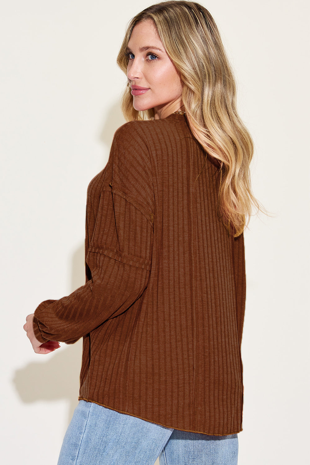 Ribbed Long Sleeve Top | Multiple Colors