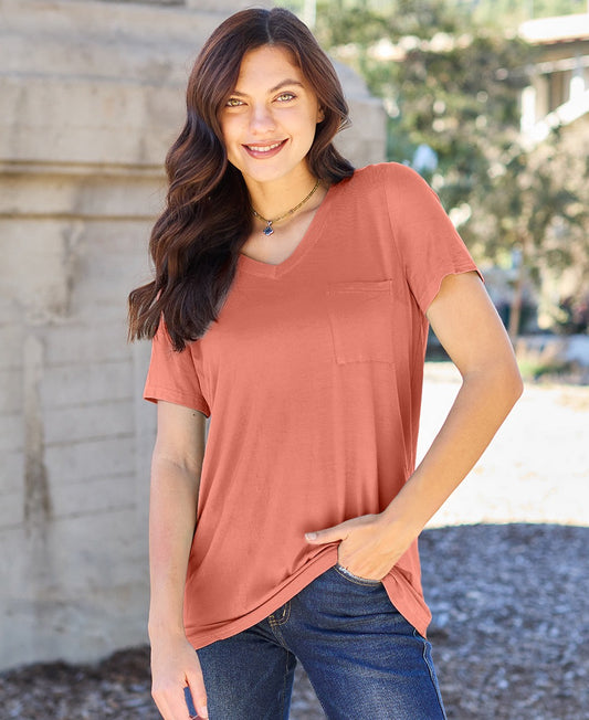 Bamboo V-Neck Top | Multiple Colors