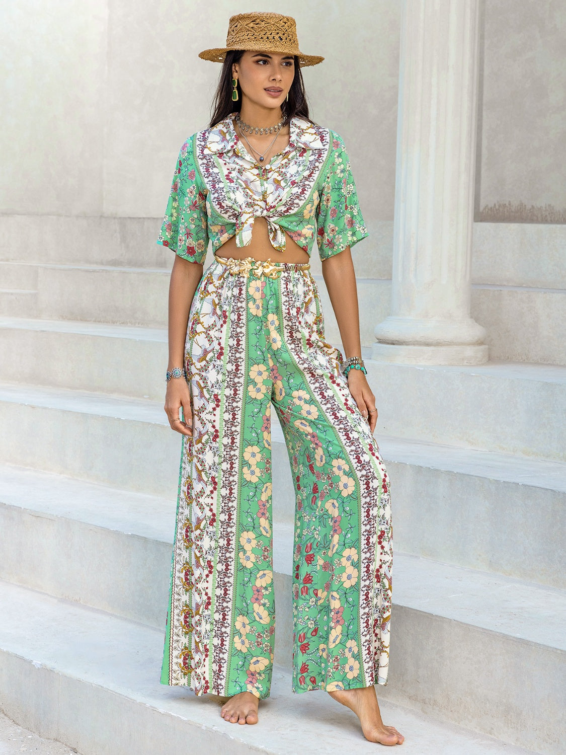 Legacy Top & Wide Leg Pants Set