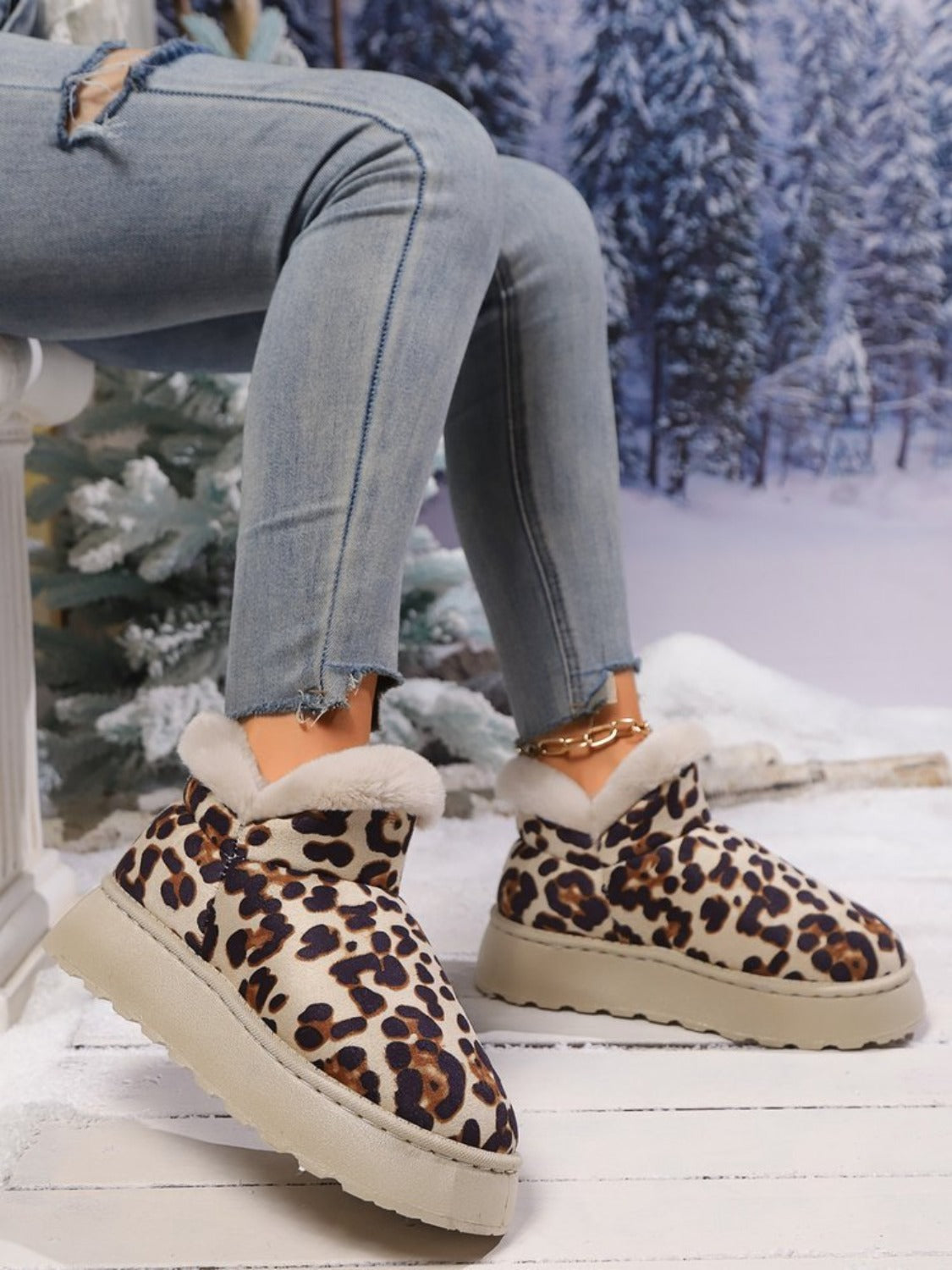 Leopard Thermal Boots