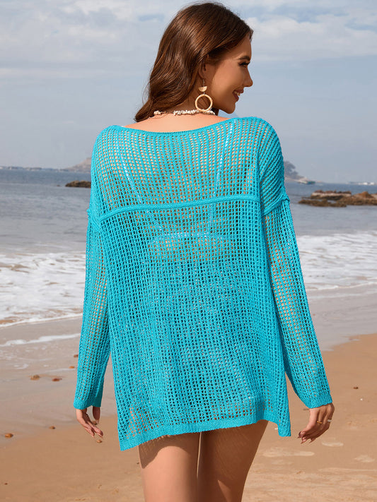 Openwork Boat Neck Cover-Up | Multiple Colors