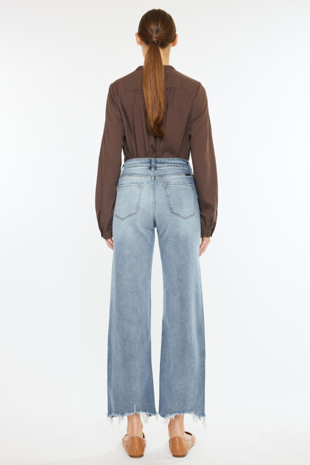 Emerson High-Rise Slim Wide Leg Jeans | Kancan