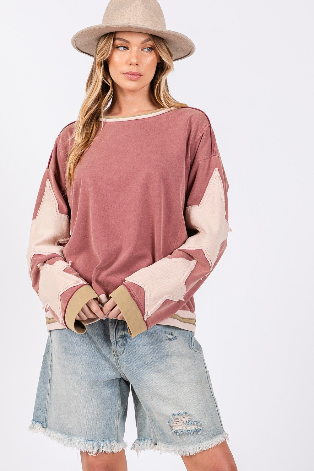 Lauren French Terry Star Patch Sweatshirt