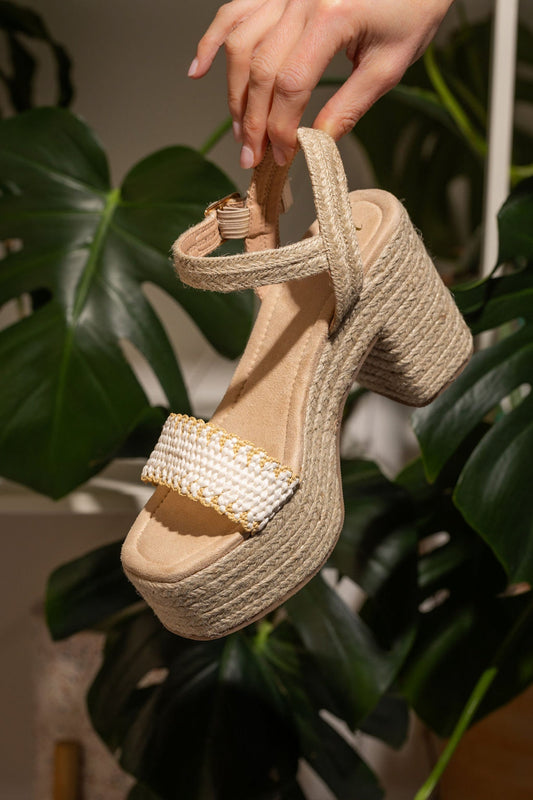 Elise Wedge Sandals | Off White